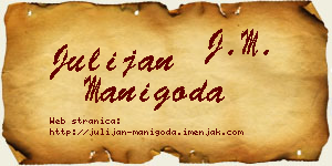 Julijan Manigoda vizit kartica